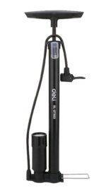DELI τρόμπα χειρός DL-QT002 με μανόμετρο, 120PSI, μαύρη - 6975495595130