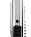 DELI μεταλλικό κοπίδι με ασφάλεια DL4255, 18mm, ασημί - 6974173012754