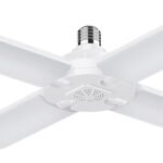 POWERTECH LED λάμπα E27-018, 4x αναδιπλούμενα πτερύγια, 52W, 4000K, E27 - 5210131052747
