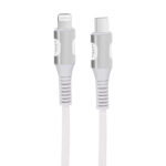 EGOBOO ChargeFlow Fabric Cable USB-C to Lightning, 1.2m, White