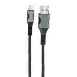EGOBOO ChargeFlow Fabric Cable USB-A to USB-C, 1.2m, Black