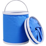 Πτυσσόμενος κουβάς FISH-0051, υφασμάτινος, 13L, Φ24x30cm, μπλε - 5210131062784