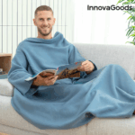 Ολόσωμη Unisex Kουβέρτα με Mανίκια & Tσέπη Faboulazy InnovaGoods 130×170 Εκατοστά Μπλέ