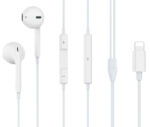 CELEBRAT earphones με μικρόφωνο G17, Lightning, Φ14mm, 1.2m, λευκά - 6925146950917