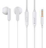 CELEBRAT earphones με μικρόφωνο G23, 3.5mm σύνδεση, Φ14mm, 1.2m, λευκά - 6925146951198