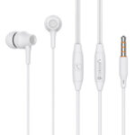 CELEBRAT earphones με μικρόφωνο G25, 3.5mm σύνδεση, Φ10mm, 1.2m, λευκά - 6925146951211