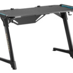 BRATECK gaming γραφείο Glory GMD04-1S, 1200x600mm, RGB, μαύρο - 5210131056172