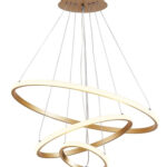 POWERTECH LED φωτιστικό οροφής HLL-0078, 44W, 4000K, 60x60cm, χρυσό - 5210131056677