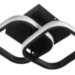 POWERTECH LED φωτιστικό οροφής HLL-0079, 20W, 4000K, 24x20cm, μαύρο - 5210131056684