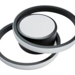 POWERTECH LED φωτιστικό οροφής HLL-0085, 32W, 4000K, 27x21cm, μαύρο - 5210131056745