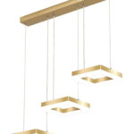 POWERTECH LED φωτιστικό οροφής HLL-0101, 35W, 4000K, 70x120cm, χρυσό - 5210131065259