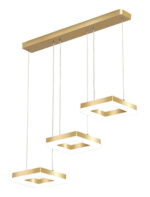 POWERTECH LED φωτιστικό οροφής HLL-0101, 35W, 4000K, 70x120cm, χρυσό - 5210131065259