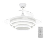 POWERTECH ανεμιστήρας οροφής HLL-0112 με LED φως, 72W, Φ106x50cm, λευκός - 5210131070857