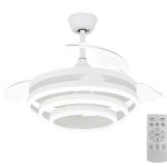 POWERTECH ανεμιστήρας οροφής HLL-0112 με LED φως, 72W, Φ106x50cm, λευκός - 5210131070857