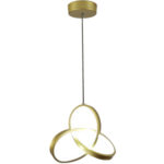 POWERTECH LED φωτιστικό οροφής HLL-0122, 15W, 4000K, Φ22cm x 1m, χρυσό - 5210131075470