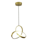 POWERTECH LED φωτιστικό οροφής HLL-0122, 15W, 4000K, Φ22cm x 1m, χρυσό - 5210131075470