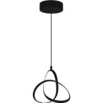POWERTECH LED φωτιστικό οροφής HLL-0123, 15W, 4000K, Φ22cm x 1m, μαύρο - 5210131075487
