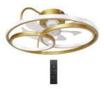 POWERTECH smart ανεμιστήρας οροφής HLL-0178 με LED φως, 50W, Φ50x21cm, χρυσός - 5210131116203