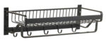 HOME USE κρεμάστρα με ράφι HUH-0164, μεταλλική 57x22x13cm, μαύρη - 5210131084533 - Image 2