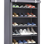 HOME USE υφασμάτινη παπουτσοθήκη HUH-0180 με 5 ράφια, 60x30x90cm, γκρι - 5210131089088