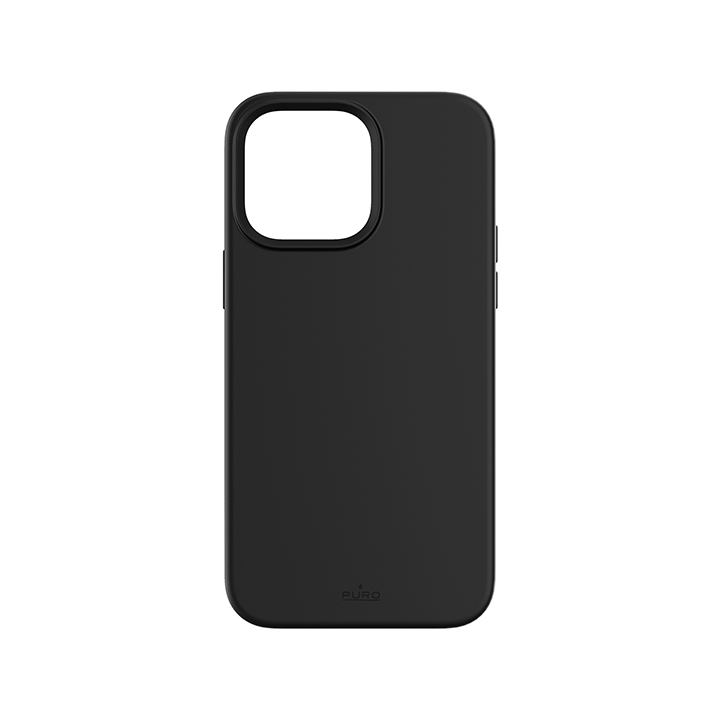 IPC14P61ICONBLK Puro Cover Silicon with microfiber inside for iPhone 14 Pro 6.1' Black - Image 1