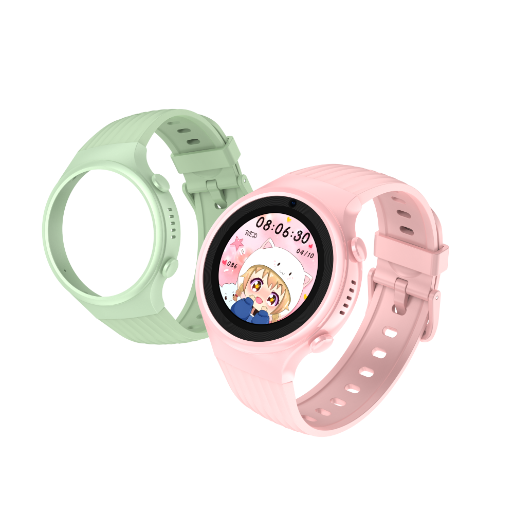 KBLGK5PM_PNG_00 Kiddoboo x Lagenio WatchMe 4G K5 Pink/Mint - Image 1
