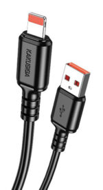 KAKUSIGA καλώδιο Lightning σε USB KSC-982, 3A, 480Mbps, 1m, μαύρο - 6921042138749
