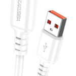 KAKUSIGA καλώδιο micro USB σε USB KSC-982, 3A, 480Mbps, 1m, λευκό - 6921042138770