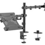 BRATECK βάση γραφείου οθόνης LDT66-C024ML, 17-32", έως 9kg, με θέση για laptop - 5210131069677
