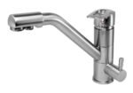 BRUNO μπαταρία πάγκου κουζίνας M54954-355N, τρίοδη, αναμεικτική, ασημί - 5210131124628