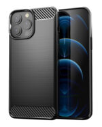 POWERTECH Θήκη Carbon MOB-1657 για iPhone 13 Pro, μαύρη - 9145576212516