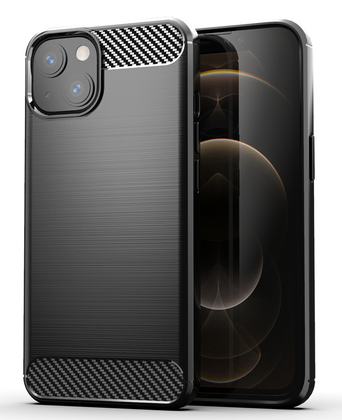 MOB-1659 POWERTECH Θήκη Carbon MOB-1659 για iPhone 13 mini, μαύρη - 9145576212530 - Image 1