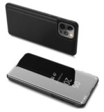 POWERTECH θήκη Clear View MOB-1663 για iPhone 13 Pro Max, μαύρη - 9145576216866