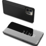 POWERTECH θήκη Clear View MOB-1664 για iPhone 13/13 Pro, μαύρη - 9145576216859