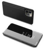POWERTECH θήκη Clear View MOB-1664 για iPhone 13/13 Pro, μαύρη - 9145576216859