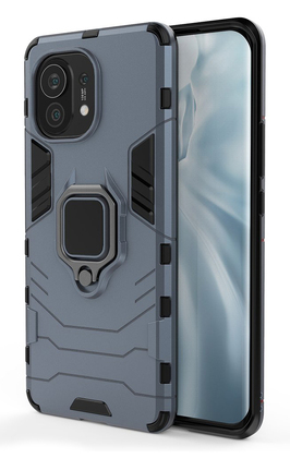 MOB-1712 POWERTECH Θήκη Ring Armor MOB-1712 για Xiaomi Mi 11, μπλε - 9111201932333 - Image 1