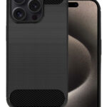 POWERTECH θήκη Carbon MOB-1929 για iPhone 15 Pro, μαύρη - 5900217991748