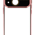 POWERTECH θήκη Electro Lens MOB-1945 για iPhone 15, διάφανη-ροζ χρυσό - 5900217008613