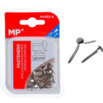 MP διχαλωτοί συνδετήρες PA352-3, μεταλλικοί, 25mm, ασημί, 25τμχ - 8435464161325