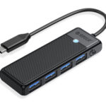 ORICO USB hub PAPW4A-C3, 4x θυρών, 5Gbps, USB-C σύνδεση, μαύρο - 6941788869004