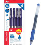 MP στυλό διαρκείας gel PE254-02, 0.5mm, μπλε, 4τμχ - 8435464182825
