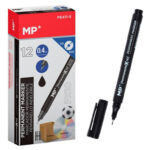 MP ανεξίτηλος μαρκαδόρος PE411-S για CD-DVD, 0.4mm, μαύρος, 12τμχ - 18435464152993