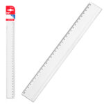MP πλαστικός χάρακας PL023, 30cm, διάφανος - 8435250966844