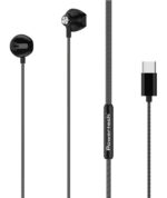 POWERTECH earphones με μικρόφωνο Prime, USB-C σύνδεση, 1.2m, μαύρα - 5210131059852