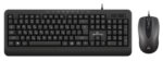 POWERTECH set ποντίκι & πληκτρολόγιο PT-1067, ενσύρματο, 1000DPI, μαύρο - 5210131066928