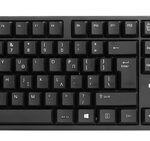 POWERTECH πληκτρολόγιο PT-1074, ενσύρματο, EN/GR, μαύρο - 5210131066409