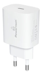 POWERTECH φορτιστής τοίχου PT-1091, USB-C, PD 20W, λευκός - 5210131071090