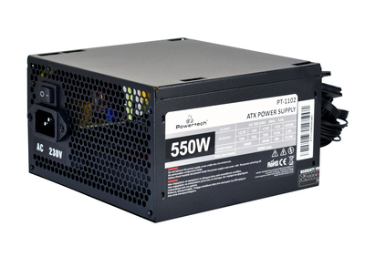 PT-1102 POWERTECH τροφοδοτικό για PC PT-1102, 550W, ATX, 120mm Fan - 5210131072448 - Image 1