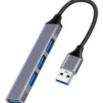 POWERTECH USB hub PT-1114, 4x θυρών, 5Gbps, USB σύνδεση, γκρι - 5210131074077