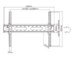 POWERTECH επιτοίχια βάση PT-1275 για τηλεόραση 37-80", έως 45kg - Image 4